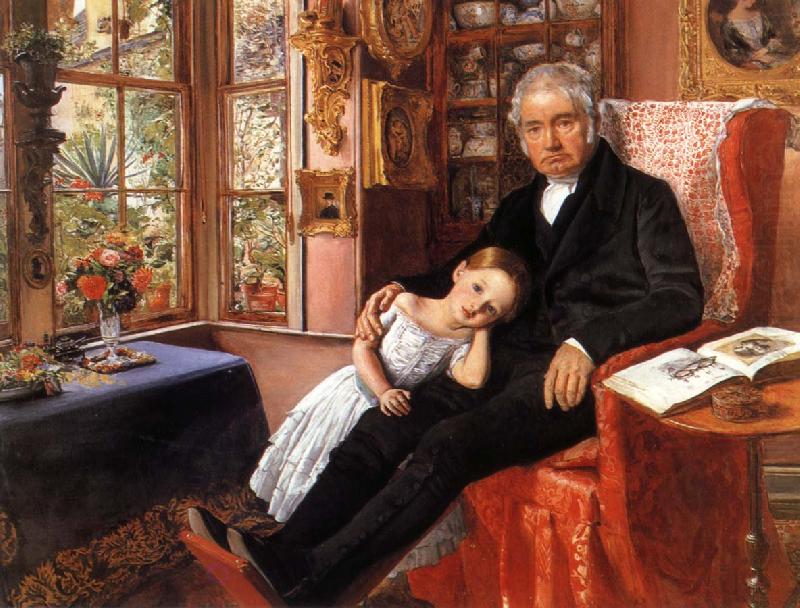 Sir John Everett Millais James Wyatt and His Granddaughter china oil painting image